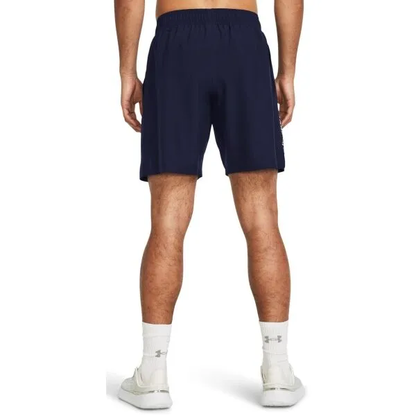 Under Armour WOVEN WORDMARK Pánske krátke nohavice, tmavo modrá, veľkosť