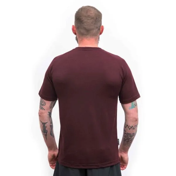 Sensor MERINO BLEND ELEMENTS Pánske funkčné tričko, vínová, veľkosť