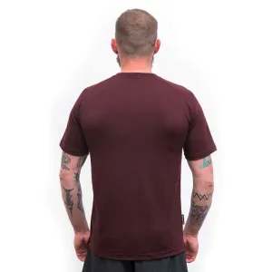 Sensor MERINO BLEND ELEMENTS Pánske funkčné tričko, vínová, veľkosť