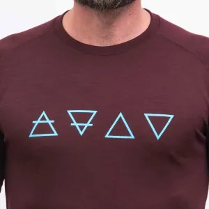 Sensor MERINO BLEND ELEMENTS Pánske funkčné tričko, vínová, veľkosť