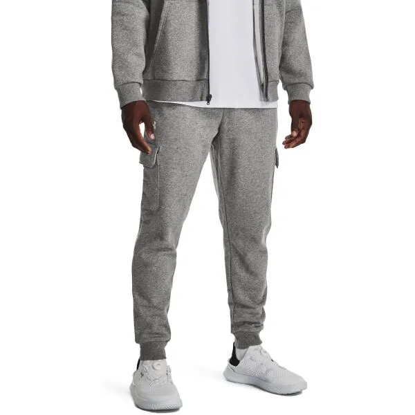 Under Armour RIVAL FLEECE Pánske tepláky, sivá, veľkosť S