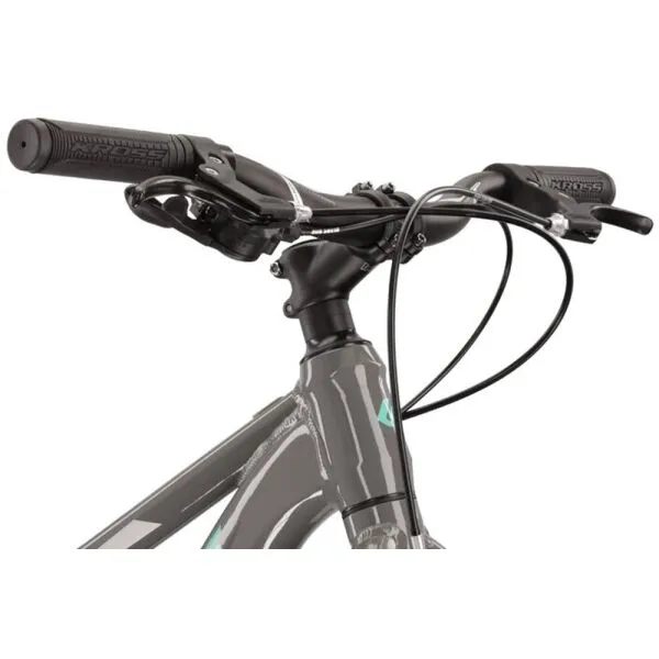 Kross LEA JR 2.0 24" - model 2022 šedá/tyrkysová - 12" (125-145 cm)