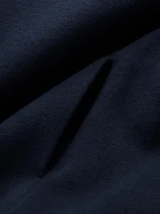 Elegantný kabát pre pánov s asymetrickým zapínaním tmavo modrý