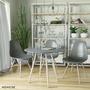 HOMEDE Jedálenský stôl Tebe I čierny, veľkosť o80x80
