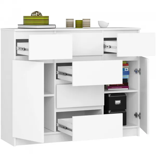 Ak furniture Komoda 120 cm K017 biela