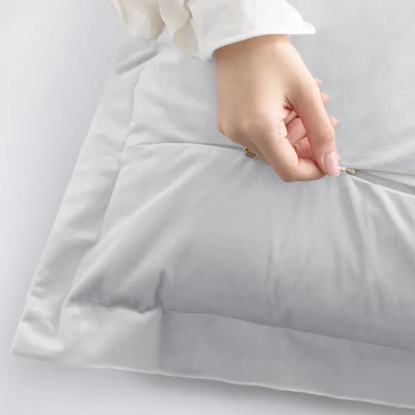 Obliečky na vankúše AmeliaHome Velvet Side Si biele, veľkosť 50x70