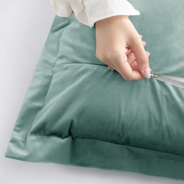 Obliečky na vankúše AmeliaHome Velvet Side Si mätové, veľkosť 50x70