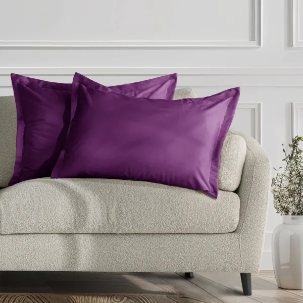 Obliečky na vankúše AmeliaHome Velvet Side Si slivkové, veľkosť 50x70