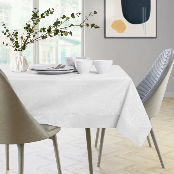 Obrus AmeliaHome GAIA biely, veľkosť 155x155