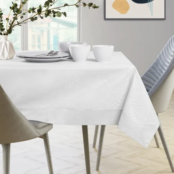 Obrus AmeliaHome GAIA biely, veľkosť 155x155