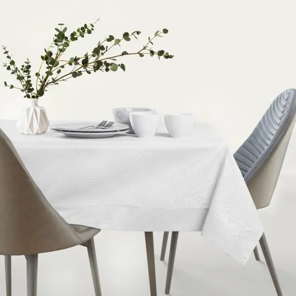 Obrus AmeliaHome GAIA biely, veľkosť 155x155