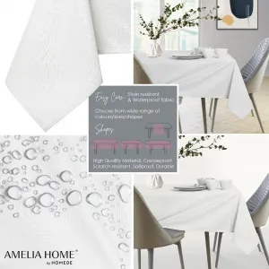 Okrúhly obrus AmeliaHome Gaia biely, veľkosť 155 circle