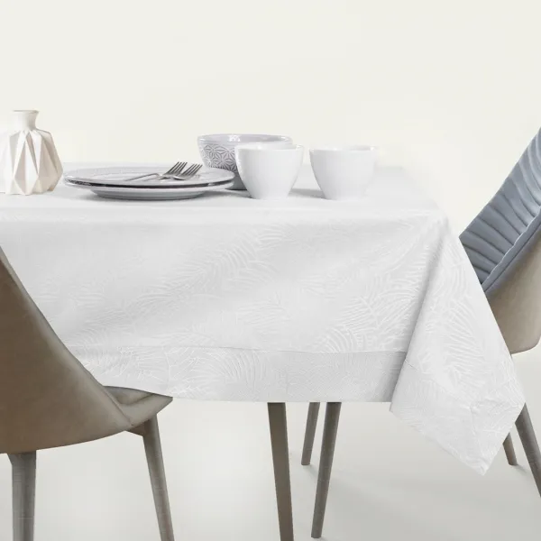 Obrus AmeliaHome GAIA biely, veľkosť 155x155