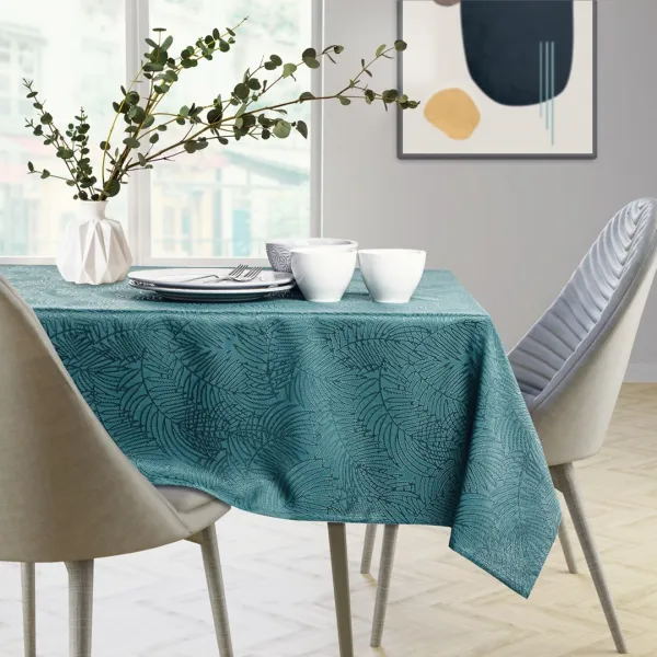 Obrus AmeliaHome GAIA morská modrá, veľkosť 155x155
