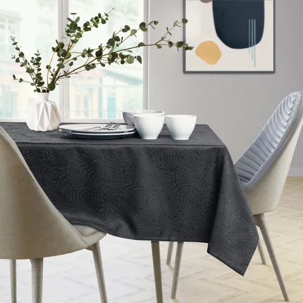 Obrus AmeliaHome GAIA tmavosivý, veľkosť 155x155