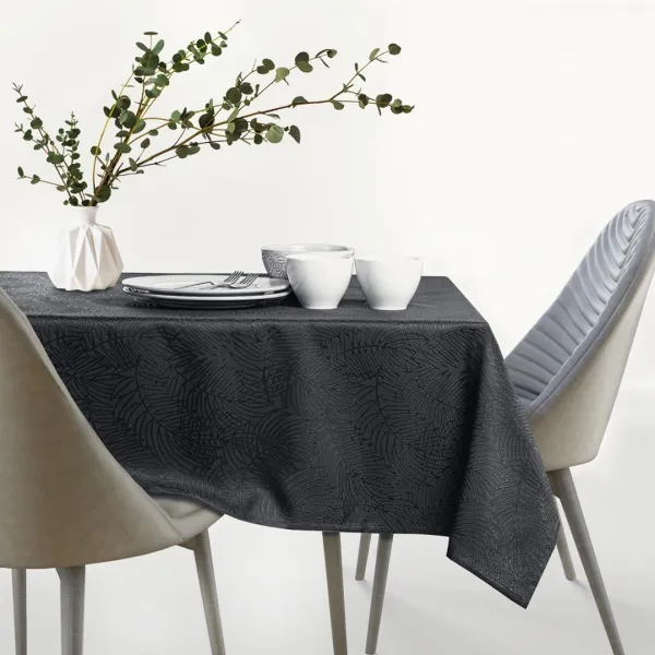 Obrus AmeliaHome GAIA tmavosivý, veľkosť 155x155