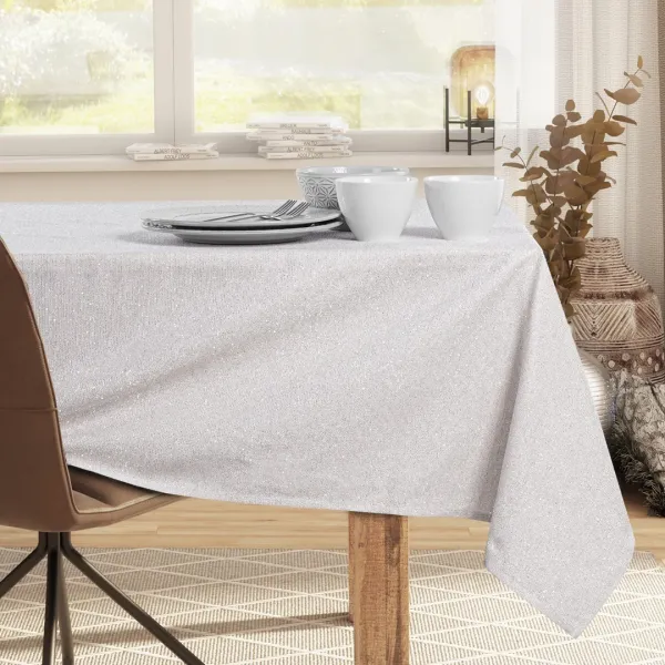 Oválny obrus DecoKing SPARKLE krémový, veľkosť o140x340