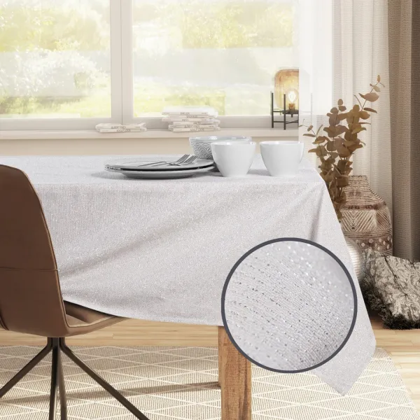 Oválny obrus DecoKing SPARKLE krémový, veľkosť o140x340