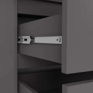 Ak furniture Šatní skříň CLP S 90 cm 2 dveře 2 zásuvky grafitově šedá