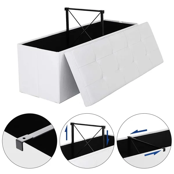 SONGMICS Skladací úložný box 120 l biely