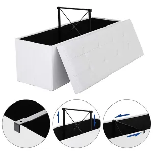 SONGMICS Skladací úložný box 120 l biely