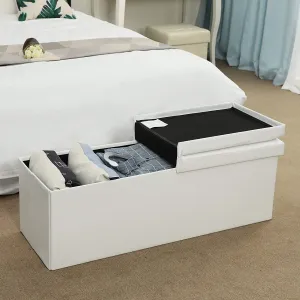 SONGMICS Skladací úložný box 120 l biely