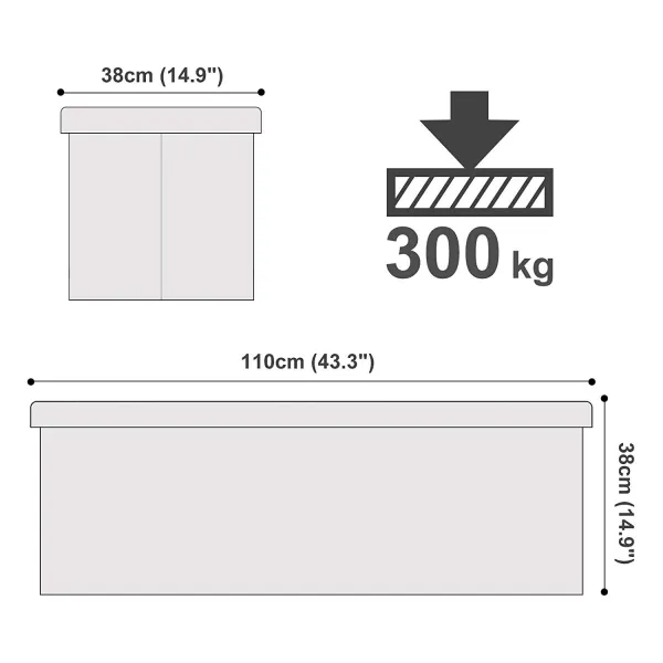 SONGMICS Skladací úložný box 120 l biely