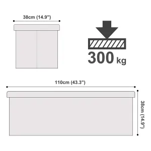 SONGMICS Skladací úložný box 120 l biely