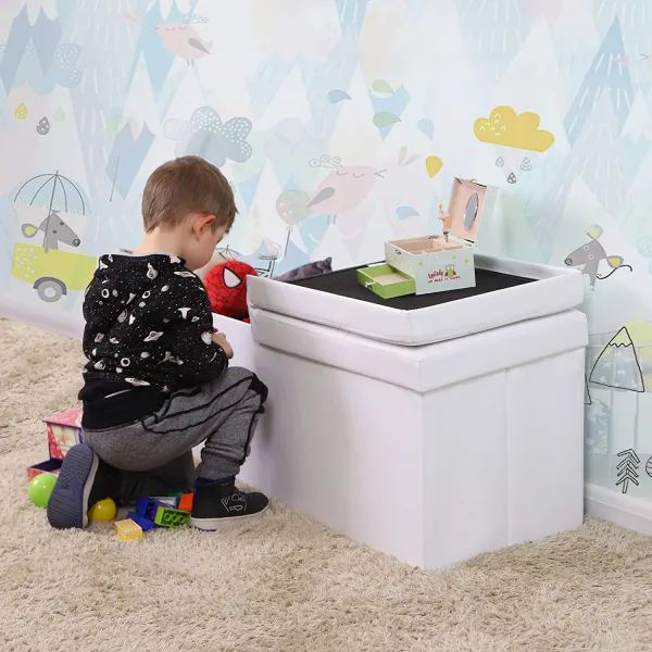 SONGMICS Skladací úložný box 120 l biely