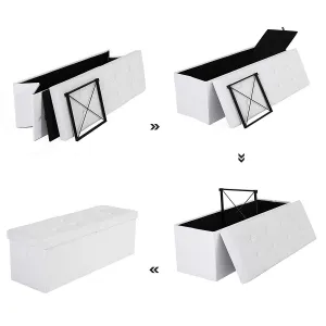 SONGMICS Skladací úložný box 120 l biely