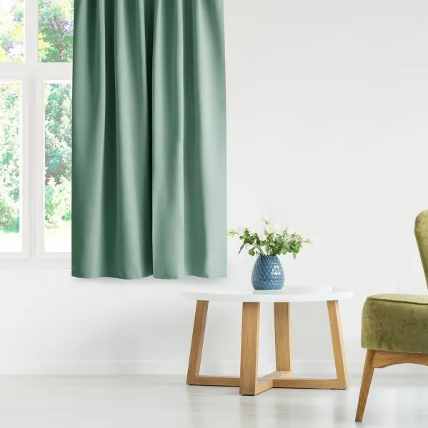 Záves AmeliaHome Blackout s priechodkami 140x270 cm mätový, veľkosť 140x270