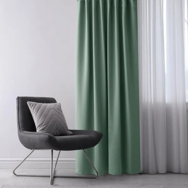 Záves AmeliaHome Blackout s priechodkami 140x270 cm mätový, veľkosť 140x270
