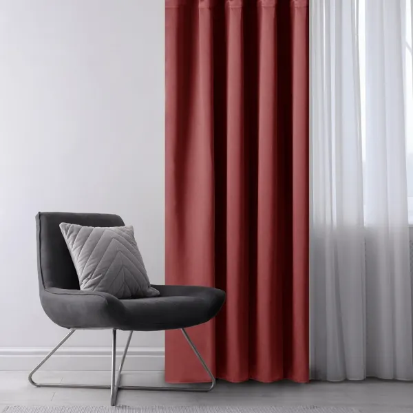 Záves AmeliaHome Blackout s multifunkčnou páskou 140x270 cm ružový, veľkosť 140x270