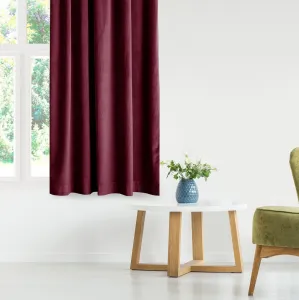 Záves AmeliaHome Velvet s priechodkami 140x270 cm vínový, veľkosť 140x270