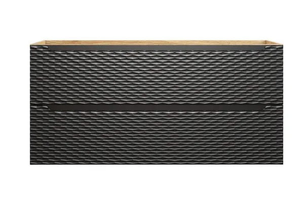 Comad Závesná skrinka Ocean s doskou 120 cm čierna/dub olejovaný