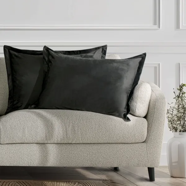 Obliečky na vankúše AmeliaHome Velvet Side Si grafitové, veľkosť 50x70
