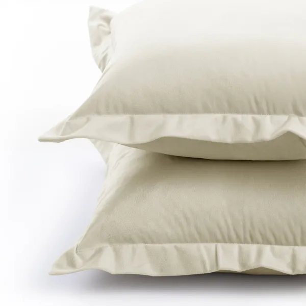 Obliečky na vankúše AmeliaHome Velvet Side Si krémové, veľkosť 50x70