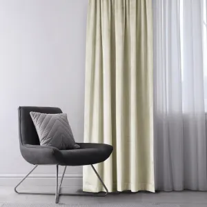 Záves AmeliaHome Velvet s multifunkčnou páskou 140x270 cm krémový, veľkosť 140x270