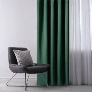 Záves AmeliaHome Blackout s priechodkami 140x245 cm tmavozelený, veľkosť 140x245