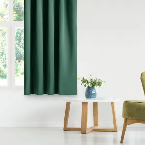 Záves AmeliaHome Blackout s priechodkami 140x245 cm tmavozelený, veľkosť 140x245