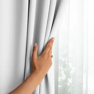 Záves AmeliaHome Blackout s multifunkčnou páskou 140x245 cm biely, veľkosť 140x245