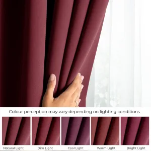 Záves AmeliaHome Blackout s priechodkami 140x270 cm vínový, veľkosť 140x270