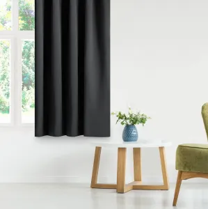 Záves AmeliaHome Blackout s priechodkami 140x270 cm čierny, veľkosť 140x270