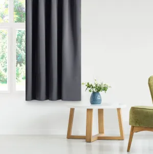 Záves AmeliaHome Blackout s priechodkami 140x175 cm grafitový, veľkosť 140x175