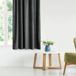 Záves AmeliaHome Velvet s priechodkami grafitový, veľkosť 140x270