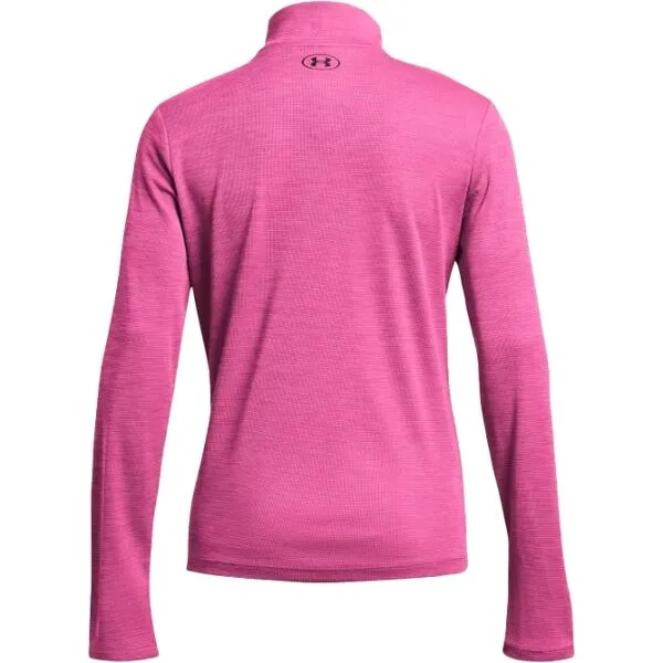 Under Armour TECH TEXTURED 1/2 ZIP Dámske tričko s dlhým rukávom, ružová, veľkosť L