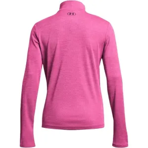 Under Armour TECH TEXTURED 1/2 ZIP Dámske tričko s dlhým rukávom, ružová, veľkosť L