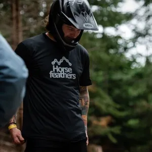 HORSEFEATHERS Funkčné tričko Rooter - chain black BLACK velikost S