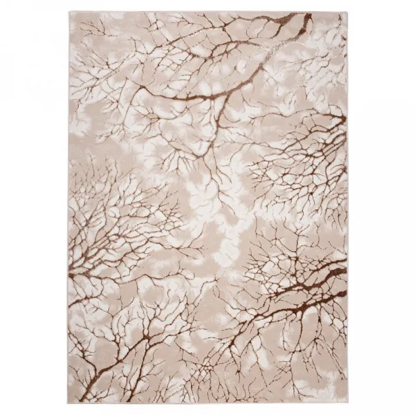 JednoduchýmodernýkoberecbéžovejfarbyshnedýmmotívomŠírka:80cm|Dĺžka:150cm56540_115438