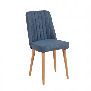 Kalune Design Jedálenský set Santiago dub/tmavomodrý